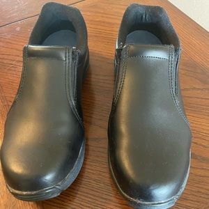 Brazos | Men's | 11 | Black Leather, Slip-on Steel Toe Work Boots Loafers